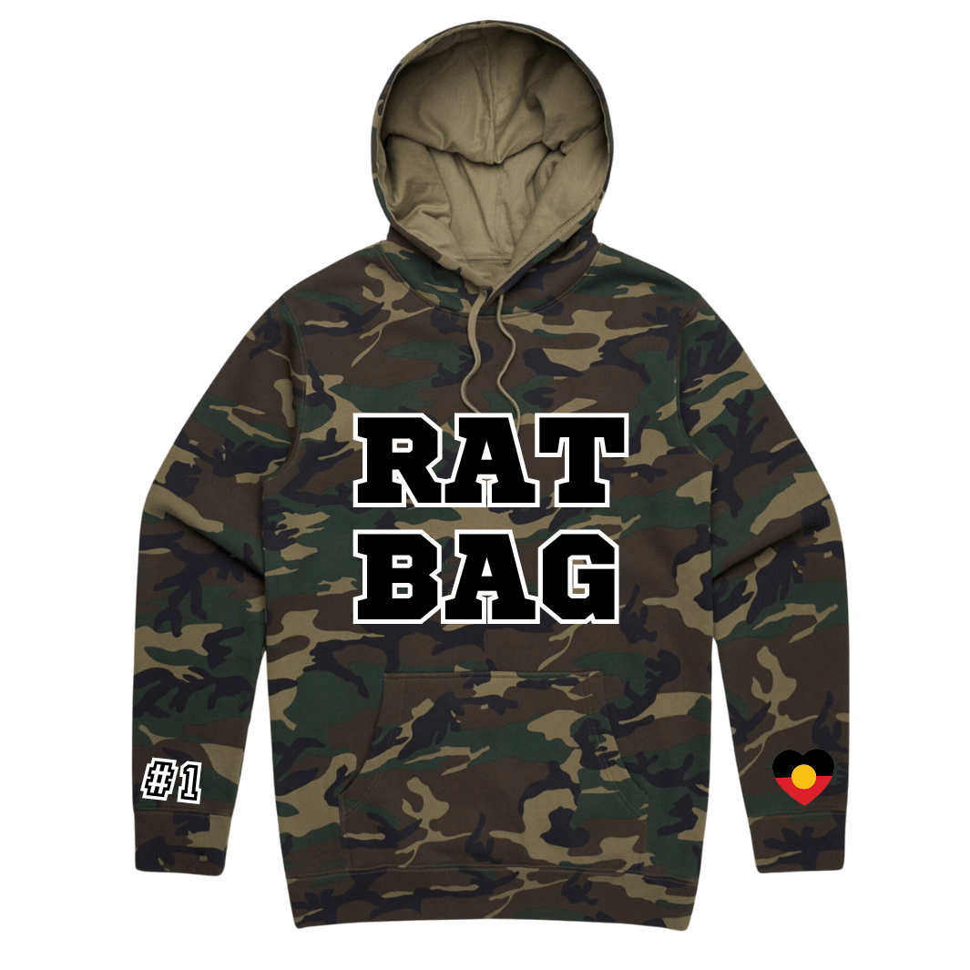 HAUS OF ZIGGY LEE NUMBER ONE RAT BAG HOODIE GREEN CAMO