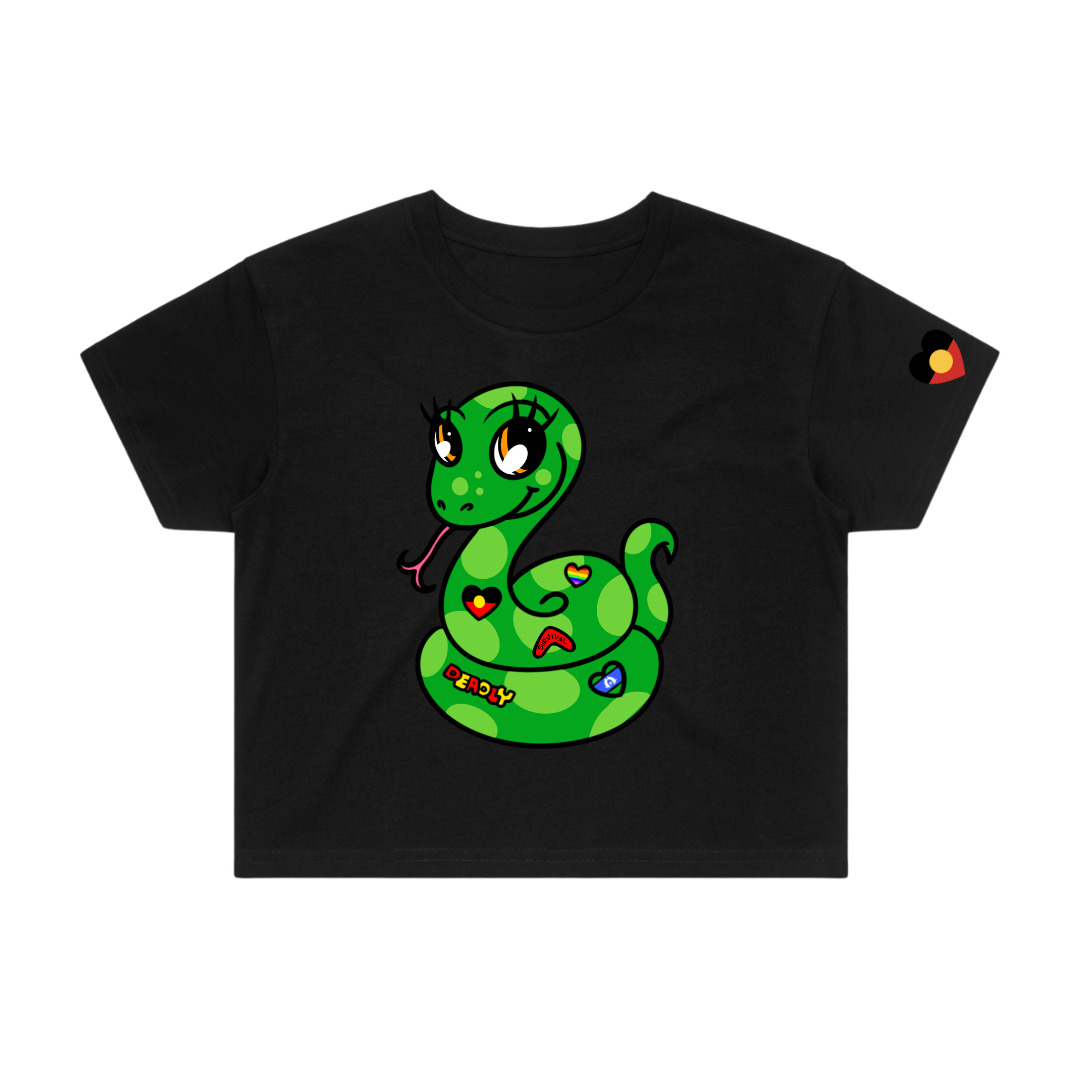 Haus of Ziggy Lee x Haus of Dizzy 'Bindi the Snake' Adult Crop Tee