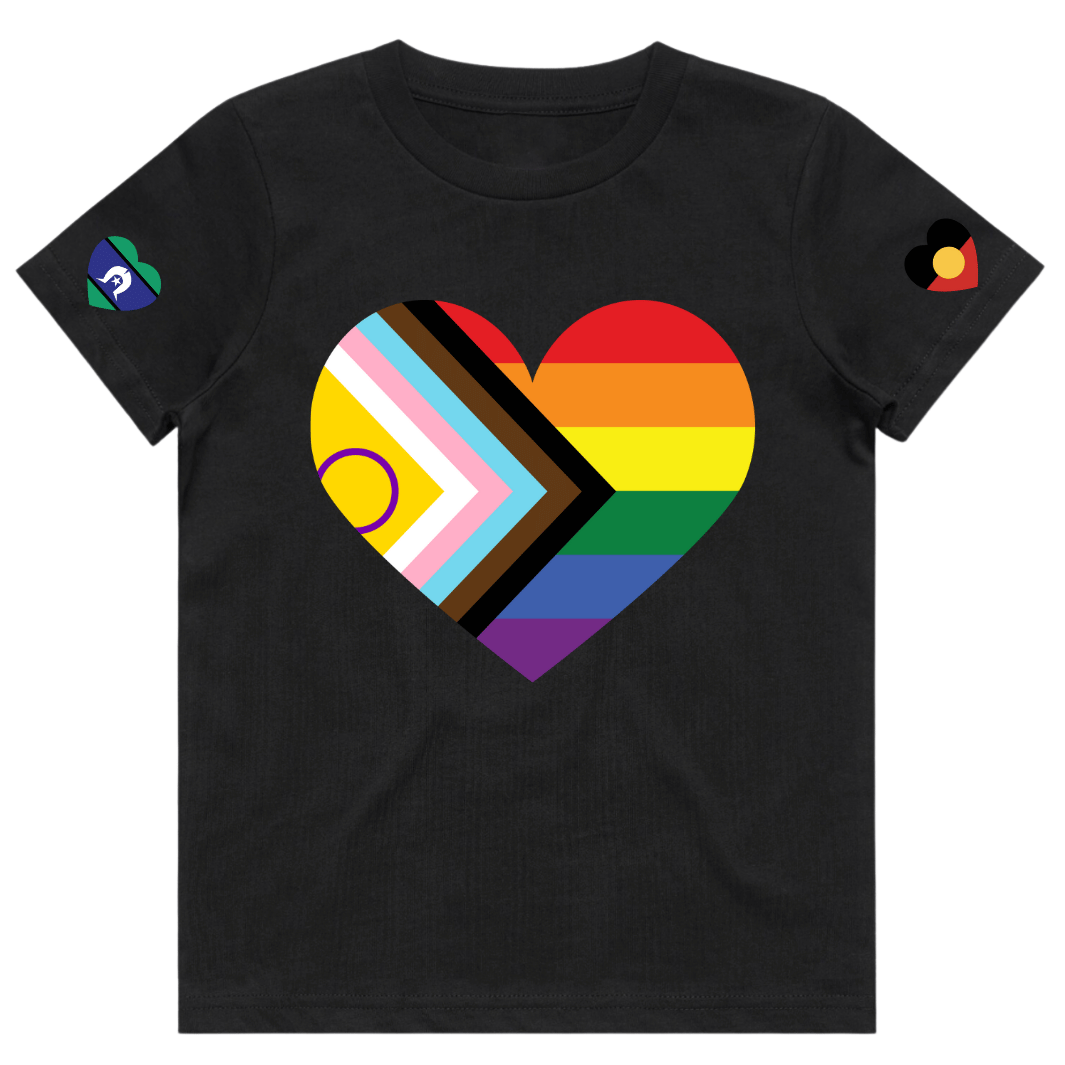 Inclusive Pride Heart Flag Tee