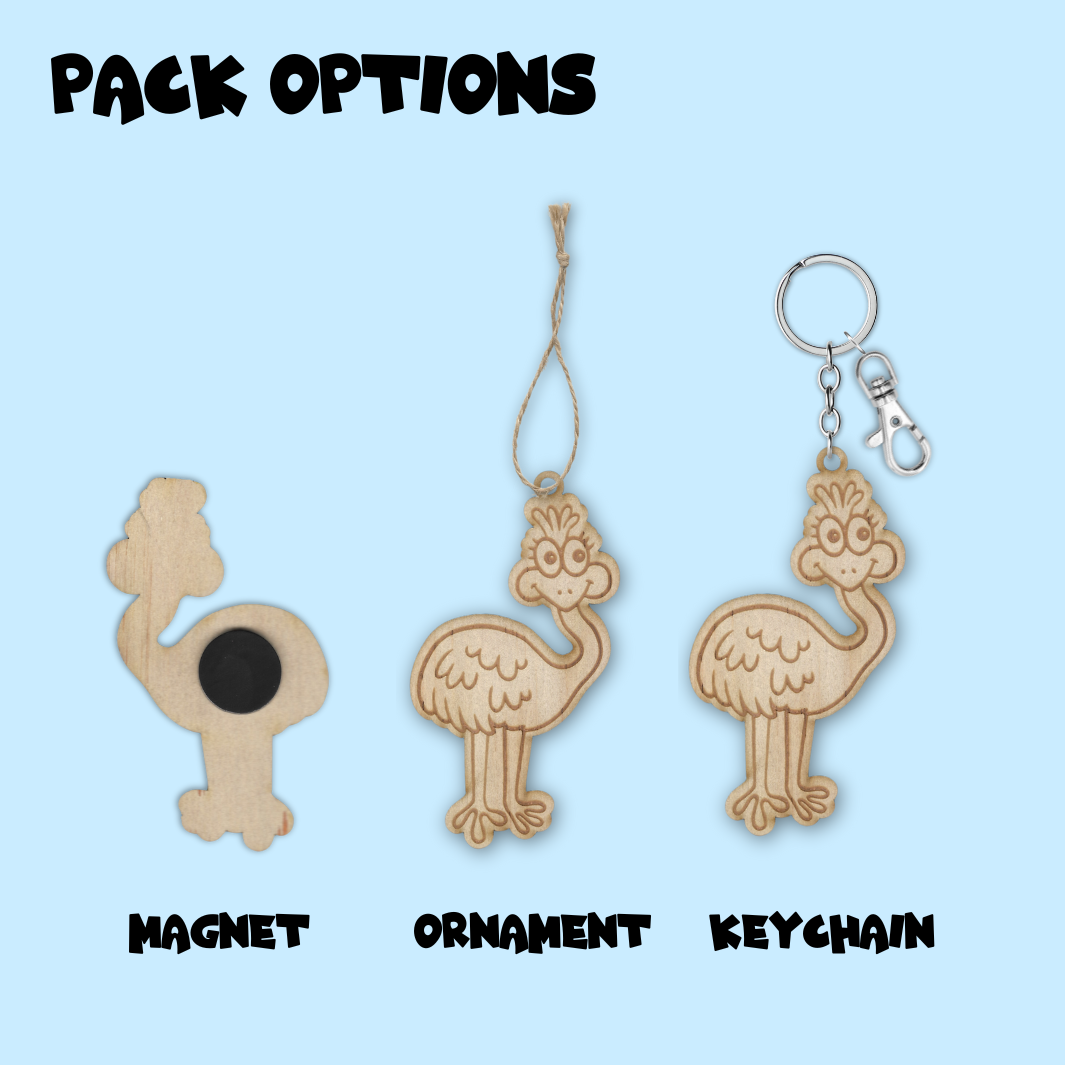Haus of Ziggy Lee Australian animal diy wooden kit Display method magnet jute twine and silver keychain