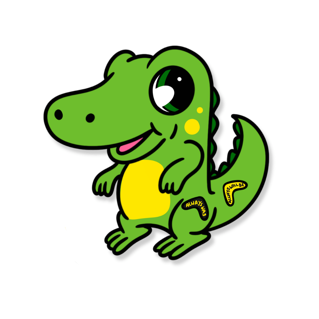 Iluka the Croc Character Sticker