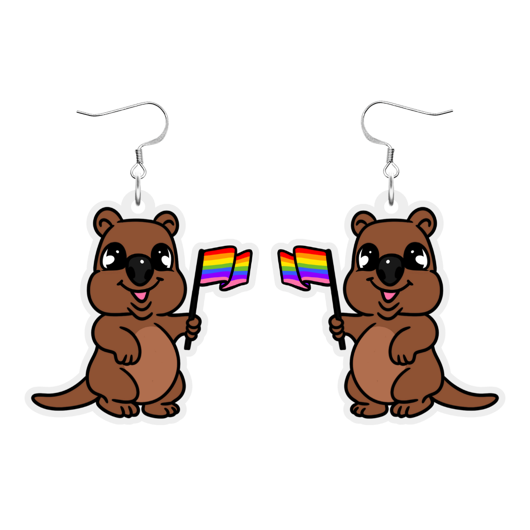 Haus of Ziggy Lee x Haus of Dizzy 'Maali the Queer Quokka' Earrings