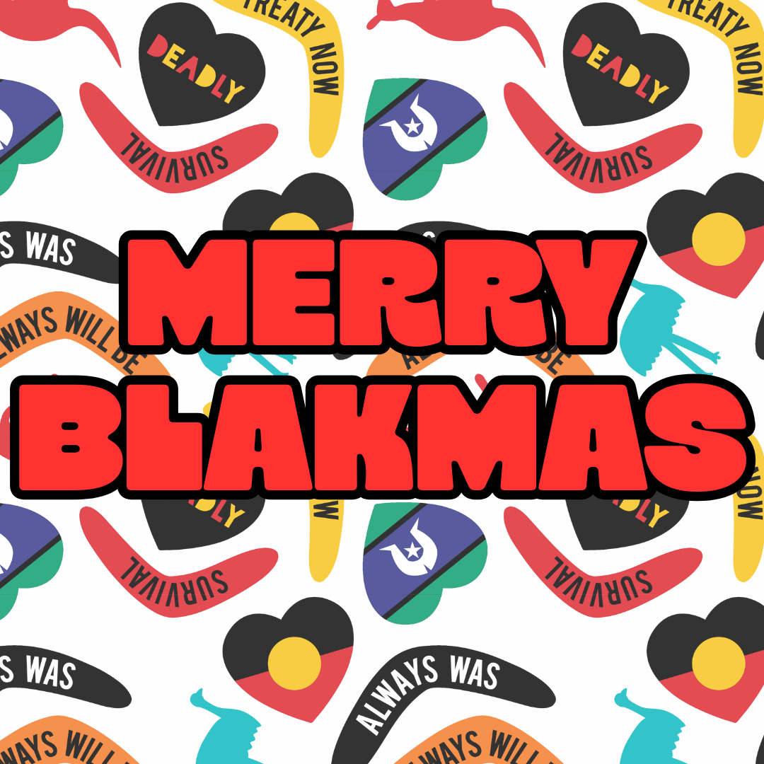 haus of ziggy lee merry blakmas greeting card