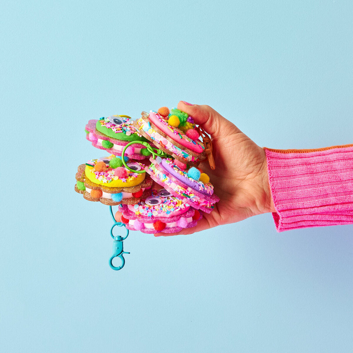 Glitter Acrylic Cookie Keyring Kit